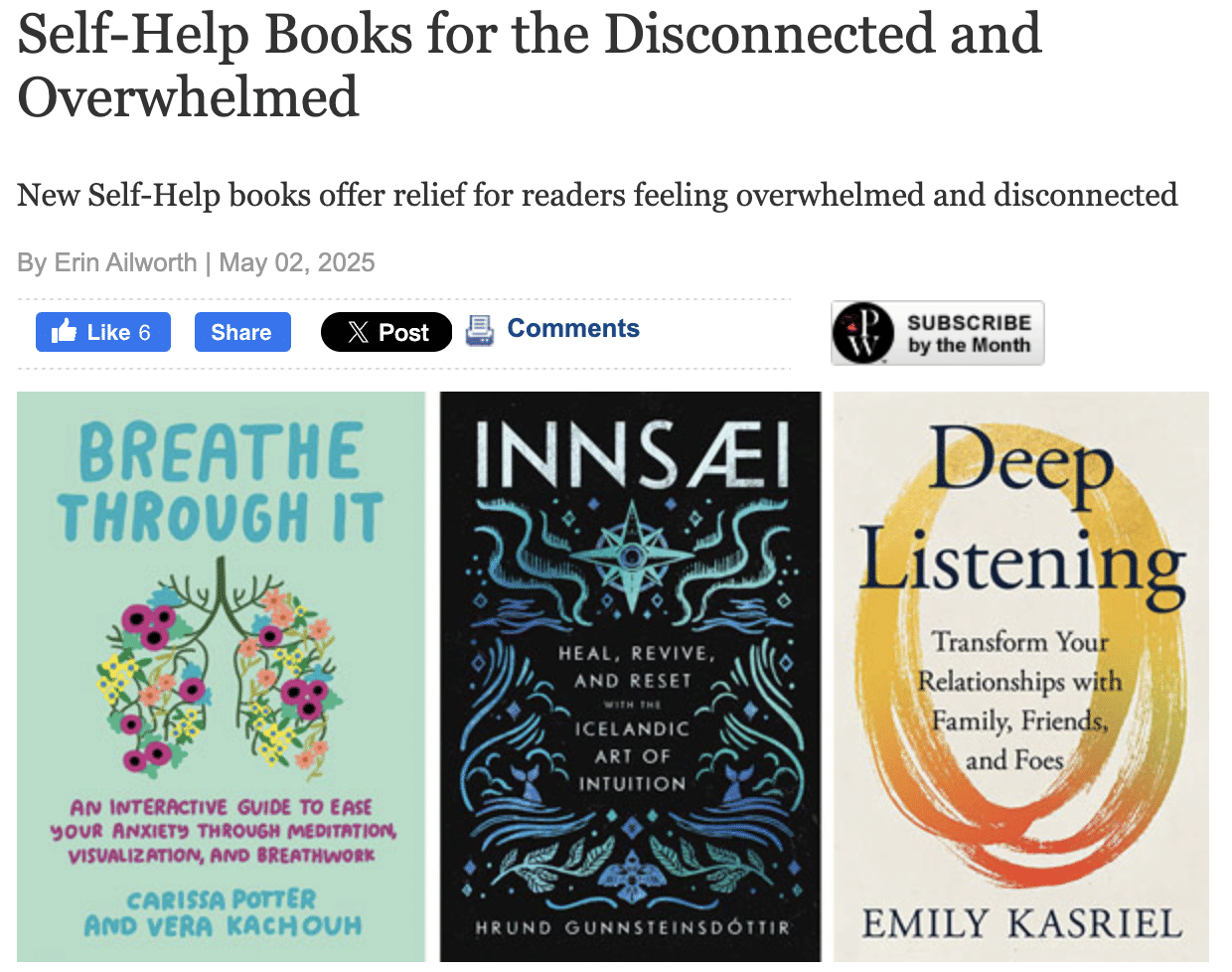 INNSÆI Featured in Publishers Weekly